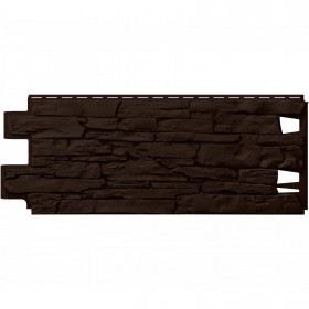 Панель фасадная ТехноНиколь Оптима Камень темно-коричневый 1128х441 мм (0,42 м2), 10 шт/упак