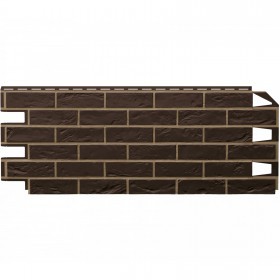 Панель фасадная ТехноНиколь Оптима Кирпич темно-коричневый 1128х441 мм (0,42 м2), 10 шт/упак
