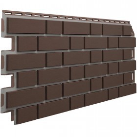 Панель фасадная ТехноНиколь Оптима Клинкер темно-коричневый 1128х441 мм (0,42 м2), 10 шт/упак