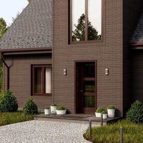 Панель фасадная ТехноНиколь Оптима Клинкер темно-коричневый 1128х441 мм (0,42 м2), 10 шт/упак