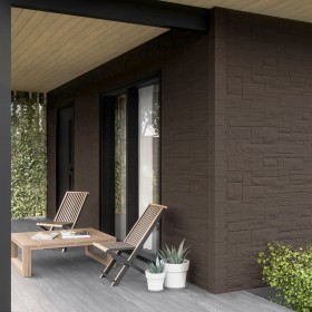 Панель фасадная ТехноНиколь Оптима Песчаник темно-коричневый 1128х441 мм (0,42 м2), 10 шт/упак
