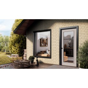 Панель фасадная ТехноНиколь Формлайт Кирпич бежевый 1140х350 мм (0,318 м2), 16 шт/упак