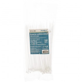 Хомуты нейлоновые РемоКолор белые 150х2,5 мм, 100 шт/упак