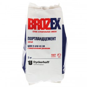 Цемент II/А-Ш 42,5Н М400 Brozex ПЦ серый 2 кг, шт