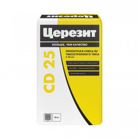 Ремонтная смесь для бетона Церезит CD 25 тиксотропного типа безусадочная 5-30 мм 25 кг, шт