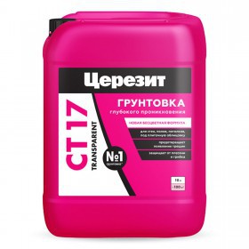Грунтовка Церезит CT 17 Transparent глубокого проникновения беcцветная 10 л, шт