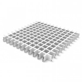 Элемент для потолка Грильято 50х50х40х10 мм "мама" белый, шт