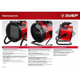 Тепловая пушка электрическая Зубр 2 кВт ТПК-2Р