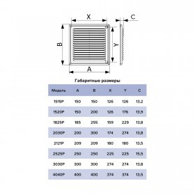 Решетка вентиляционная с сеткой разъемная 300х300мм ERA 3030Р, шт