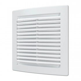 Решетка вентиляционная с сеткой 150х150 мм белая ERA 1515РЦ, шт