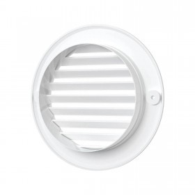 Решетка вентиляционная с фланцем 100 мм белая ERA A10RK, шт