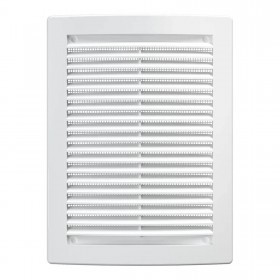 Решетка вентиляционная с сеткой 150х200 мм белая ERA 1520РЦ, шт