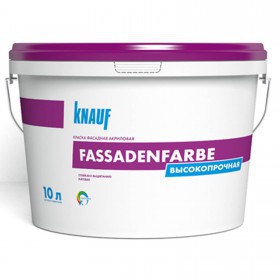 Краска Knauf Фассаденфарбе фасадная белая матовая, база А, 15,6 кг/ 10 л, шт