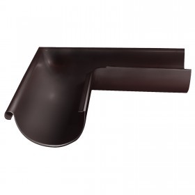 Угол желоба наружный 90 градусов Grand Line Optima 125/90 мм Ral 8017 шоколад фото