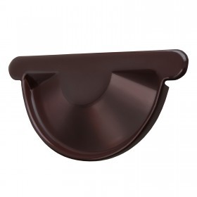 Заглушка желоба Grand Line Optima 125/90 мм Ral 8017 шоколад фото